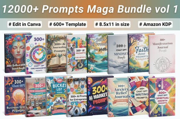 🧠 12000 Prompts Mega Bundle Vol 1: Your Daily Spark for Real-Life Clarity and Action