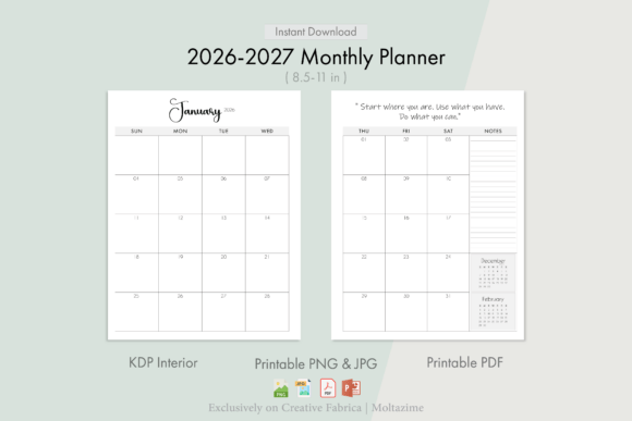 2026-2027 Monthly Planner: Your All-in-One Tool for Productivity and Organization