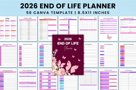 2026 End of Life Planner for Canva KDP