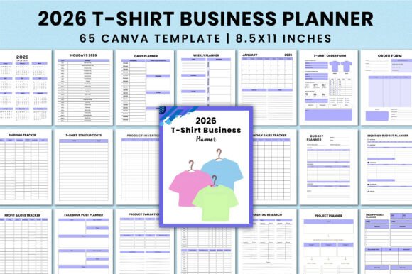 2026 T-Shirt Business Planner for Canva: A Comprehensive Tool for Entrepreneurs