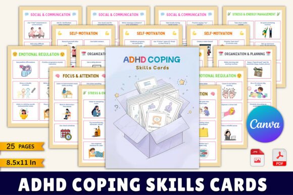 ADHD Coping Skills Cards: Strategic Tools for Focus, Clarity, and Confidence