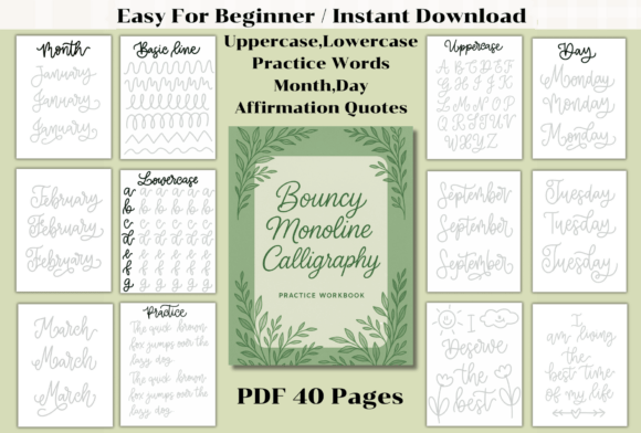 Bouncy Calligraphy Workbook