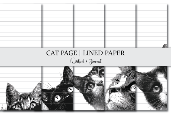 Cat Page Lined Paper Notebook