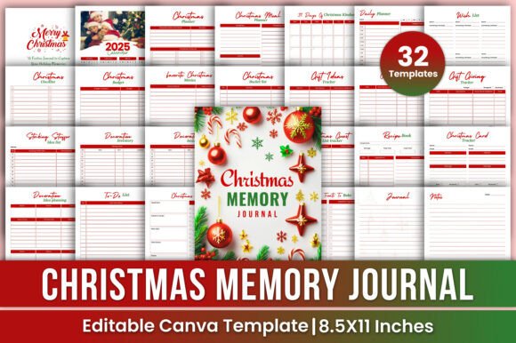 Christmas Memory Journal Canva Kdp