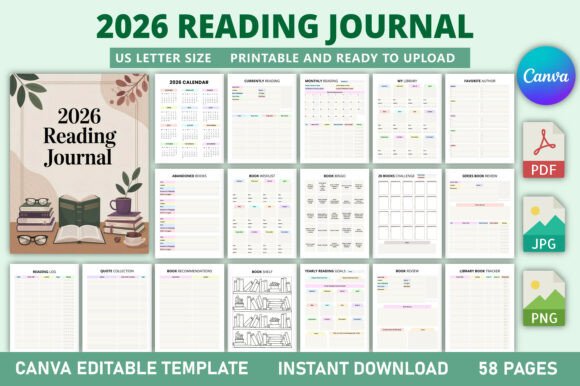 Editable 2026 Reading Journal: Your Customizable Tool for Organized Reading