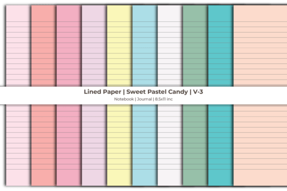 Lined Paper Sweet Pastel Candy
