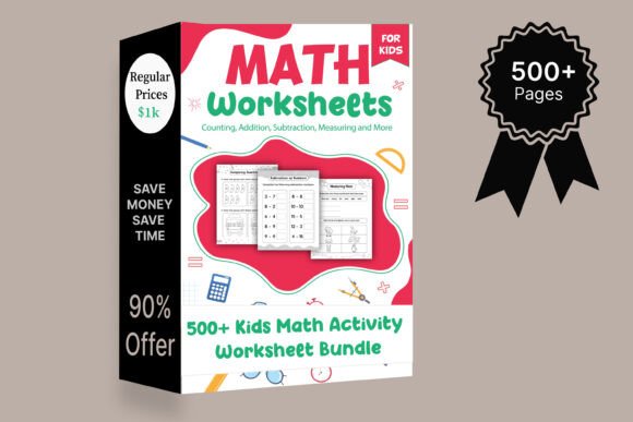 Math Activity Worksheet Bundle for Kids