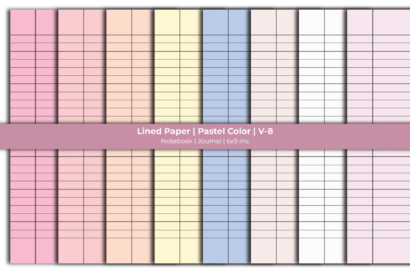 Pastel Lined Paper Notebook Journal
