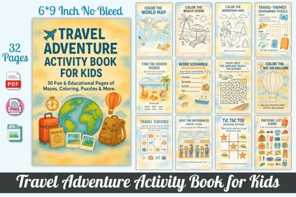 Travel Adventure Activity Book for Kids: A Practical Learning Companion for Real-World Journeys
