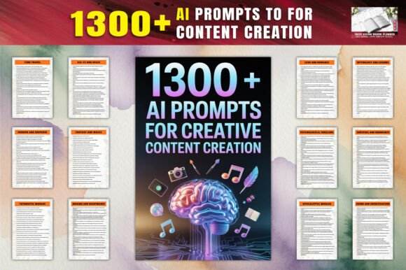 Unlock 1300 AI Prompts for Creative Content Cr